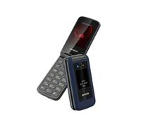 Shein Aiwa FP-30-2G - Teléfono 2G con Tapa, Dual SIM, Bluetooth 3.0, Pantallas duales 2.4″ + 1.77″, Radio FM, Botón SOS y Linterna - Color: Azul