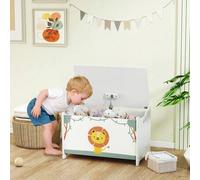 Shein AIYAPLAY Caja de Almacenaje Juguetes, 53L, Baúl Juguetes Infantil, Organizador Juguetes con Tapa Abatible Pistón de Gas para Niños, Niñas, Libros, Rop