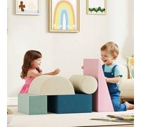 Shein AIYAPLAY Juego de 5 Bloques de Espuma para Niños, Fundas Extraíbles, Bloques de Psicomotricidad, Figuras de Construcción, Juguete para Aprendizaje par