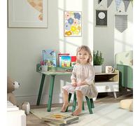 Shein AIYAPLAY Mesa y Silla Infantiles de 2 Piezas Mesa Infantil con Silla y Estante para Libros Escritorio para Niños de +3 Años para Sala de Juegos