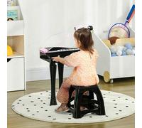 Shein AIYAPLAY Piano Electrónico Infantil de 32 Teclas Juego de Piano con Micrófono Taburete Luces 22 Canciones 4 Sonidos Patas Desmontables y Volumen Ajust