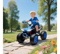 Shein AIYAPLAY Quad Eléctrico para Niños 24V, Quad para Niños de 3-8 Años de 2 Plazas, con 2 Motores, Velocidad hasta 6,5 km/h, Ruedas con Suspensión, Faros