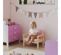 Shein AIYAPLAY Sillón Infantil, Sofá para Niños de +3 Años, con Tejido Suave de Pana, Estructura de Madera, Asiento y Respaldo Acolchado, Reposabrazos, Carg