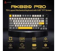 Shein AJAZZ AK820PRO Teclado mecánico inalámbrico/con cable de 3 modos personalizable para juegos para PC y portátil. Cuenta con teclas de acceso rápido de