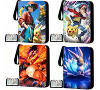 Shein Álbum de cartas Pokémon con 30 páginas transparentes extraíbles y 4 bolsillos dobles, 240 bolsillos para álbum de cartas coleccionables, compatible co