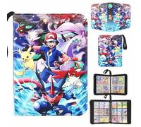 Shein Álbum de cartas Pokémon con 50 páginas transparentes extraíbles y 4/9 bolsillos dobles, 400/900 bolsillos para álbum de cartas coleccionables, compati