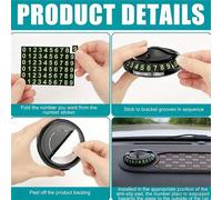 Shein Alfombrilla antideslizante para coche de grado militar con rotación de 360°: soporte universal para teléfono, soporte oculto para permiso de estaciona