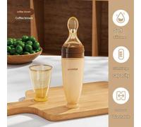 Shein Alimentador de silicona para bebé, cuchara exprimible para alimentar, botella para papilla, herramienta de alimentación de agua para cereales de arroz
