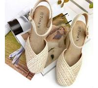 Shein Alpargatas cuñas altas de espartos para mujer, tacón 10.5cm, estilo valenciana, con plataforma de 3cm, diseño trenzado, , tira al tobillo, suela liger