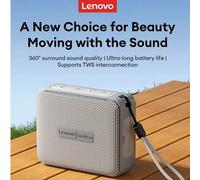 Shein Altavoz Bluetooth mini Lenovo HD108, sonido envolvente de 360°, música de alta calidad, larga duración de la batería, emparejamiento TWS, correa colga