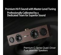 Shein Altavoz de madera de graves pesados C02 Bluetooth USB modo dual conexión suave dispositivo de un solo clic cambio diseño retro adecuado para estudio y