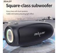 Shein Altavoz inalámbrico ZEALOT S37L de 40W, altavoz portátil de subgraves para exteriores, resistente al agua IPX5, emparejamiento doble, batería de 7200m