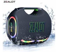 Shein Altavoz inalámbrico ZEALOT ZE21 de 250 W, portátil para exteriores, con Bluetooth, resistencia al agua IPX5, batería de 48000 mAh, luces RGB, hasta 8