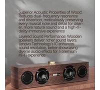 Shein Altavoz subwoofer de madera retro C02, controlador dual, graves potentes, transmisión estable Bluetooth 5.0, conexión directa USB, artefacto de ambien