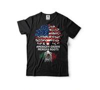 Shein American Grown Mexican Roots T-Shirt Mexican Patriot Tee Shirt