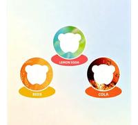 Shein Anillo con aroma en forma de oso, sin azúcar añadida, cero calorías, decoración divertida para tazas, fragancia con sabor a frutas, sin necesidad de e