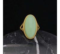 Shein Anillo de acero inoxidable 316 de alta calidad chapado en oro, incrustado con hermosas piedras preciosas sintéticas, anillo ajustable para mujer, rega