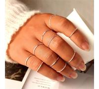 Shein Anillo De Nudillo De Articulación Redonda Minimalista, 10 Uds., Adecuado Para El Uso Diario De Las Mujeres