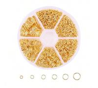 Shein Anillos De Salto De 6 Tamaños Mezclados, 4 Mm 5 Mm 6 Mm 7 Mm 10 Mm, Con Broches De Langosta, Anillos De Salto Abiertos Para Suministros De Fabricación