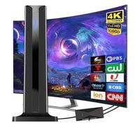 Shein Antena de TV digital para televisores inteligentes, recepción de largo alcance HDTV, amplificador de señal de 360°, para canales locales, fácil instal