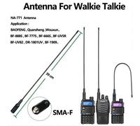 Shein Antena VHF/UHF (144/430Mhz) de látigo de 15.6 pulgadas NA-771 con conector SMA-Hembra para radios portátiles AnyTone, BaoFeng, Retevis