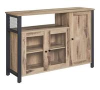 Shein Aparador VASAGLE, Armario de cocina, Armario de almacenamiento, Con 3 puertas, Para sala de estar, cocina, comedor, 33 X 110 X 75 Cm, Estilo rústico,