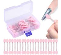 Shein Aplicador de arte de uñas, 100pcs/50pcs/5pcs Aplicador de esponja de sombra de ojos de doble cara, brocha de maquillaje, aplicador de polvo de uñas, b