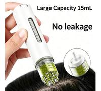 Shein Aplicador de cuero cabelludo con capacidad de viaje, suero para el crecimiento del cabello, guía de peine con aplicador de bola rodante, peine aplicad
