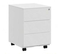 Shein Archivador Móvil, Cajonera de Oficina con Ruedas y Cerradura, para A4, Documentos, Carpetas de Archivo, Blanco