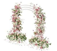 Shein Arco de boda blanco, Arco de Rosas Trepadoras, Metal Garden Arch Enrejado Pérgolas Bajo Techo para Jardín Exterior, Fiesta de Bodas Decoracion 200x60x