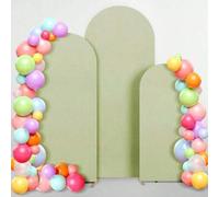 Shein Arco de fondo, funda de arco de boda verde oliva de tela elástica ajustada de 2 caras, tela de fondo de arco de cúpula para decoración de arco de fies