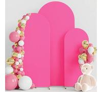Shein Arco decorativo rosa, de 1,5 m, 1,8 m, 2 m, 2,2 m de ancho, con tela de spandex en los 2 lados adjunta, adecuado para decorar el arco de boda en fiest