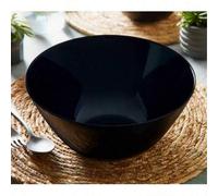 Shein ARISE - Ensaladera Zelie Negra 24 cm LUMINARC - Bol de Vidrio Transparente para Ensaladas, Frutas y Snacks, Resistente al Calor, Diseño Elegante para