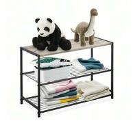 Shein ARISE - Estantería de Metal y Madera Blanca CONFORTIME - Organizador Multifuncional de 3 o 4 Niveles para Cocina, Dormitorio, Baño o Escritorio | Ahor
