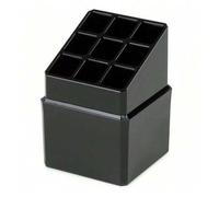 Shein ARISE - Organizador de Labiales Compactor Negro 9.4x9.4x13.1cm, Almacenamiento de Maquillaje Compacto para Cosméticos, Cajón Práctico para Tocador o E