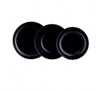 Shein ARISE - Set de 12 platos hondos de vidrio Luminarc Cottage en negro, incluye 3 tamaños (25 cm, 20 cm, 19 cm), vajilla moderna y elegante para comedor