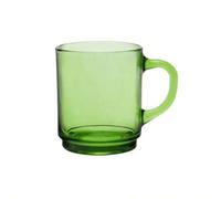 Shein ARISE - Set de 6 Tazas de Vidrio Apilables Duralex Versailles 260ml - Tazas de Colores para Café, Té, Leche o Desayuno - Resistentes y Prácticas, Apta