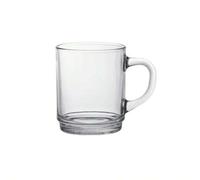 Shein ARISE - Set de 6 Tazas de Vidrio Apilables Duralex Versailles 260ml - Tazas de Colores para Café, Té, Leche o Desayuno - Resistentes y Prácticas, Apta