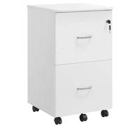 Shein Armario Archivador de 2 Cajones, Archivador de Oficina con Cerradura, Soporte para Impresora, A4, Carta y Carpetas Colgantes, Montaje Necesaria, Blanc