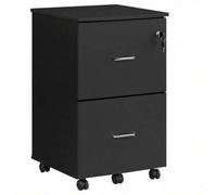 Shein Armario Archivador de 2 Cajones, Archivador de Oficina con Cerradura, Soporte para Impresora, A4, Carta y Carpetas Colgantes, Montaje Necesaria, Negro