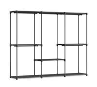 Shein Armario de Ropa, Perchero, Burro Ropa, 205 x 43 x 166 cm, 5 Secciones para Colgar, con Compartimentos, Gran Capacidad, para Dormitorio, Salón, Lavande