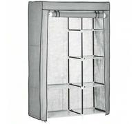 Shein Armario de tela HOMCOM, 6 compartimentos, gris, 103x43x162,5cm, armario plegable con aspecto de tejido sintético