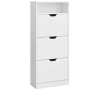 Shein Armario zapatero con 3 solapas, zapatero, zapatero, compartimento abierto, divisor ajustable, para 14-18 pares de zapatos, pasillo, 24 x 60 x 130 cm,