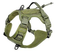Shein Arnés Táctico Para Perros, Chaleco Militar Ajustable Para Perros, Arnés De Doble Gancho De Metal Contra Tirones Para Pastores Alemanes, Labradores Par
