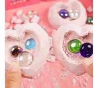 Shein Arqueología Excavando Gemas DIY Manual Excavando Tesoros Fósiles para Niños y Niñas Caja Ciega con Forma de Corazón Rompecabezas Juguetes Hechos a Man