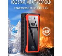 Shein Arrancador portátil de coche con compresor de aire, luz LED de emergencia y batería externa - Carga rápidamente teléfonos, portátiles, coches, camione