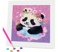 Shein Artesanías de animales, pinturas de cristal y diamantes, pegatinas de diamantes hechas a mano DIY, pinturas decorativas de elefante, panda y delfín, r