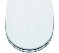 Shein Asiento de inodoro fijo Gala Bacará, incluye kit de montaje y bisagras de acero inoxidable, color blanco, dimensiones 44 x 6 x 38.8 cm - Modelo G 5145