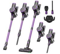 Shein Aspiradora de batería independiente inalámbrica Lubluelu P4 de 35 kPa, limpiador de pisos sin bolsa y sin cable, 40 min de duración, tecnología innova