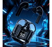 Shein Auriculares Bluetooth con pantalla digital transparente Batería de larga duración Auriculares inalámbricos intrauditivos con cancelación de ruido Soni
